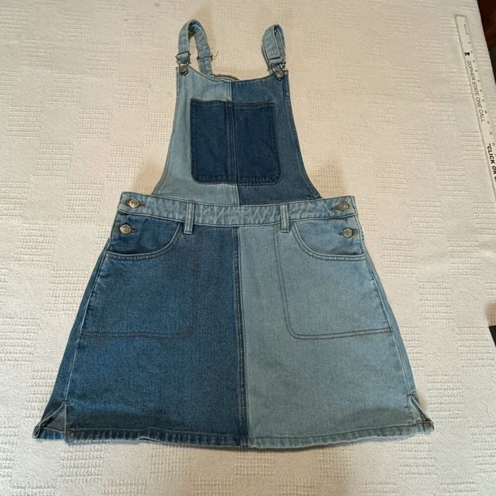 Pacsun Two Tone Jean Jumper Skirt Size L